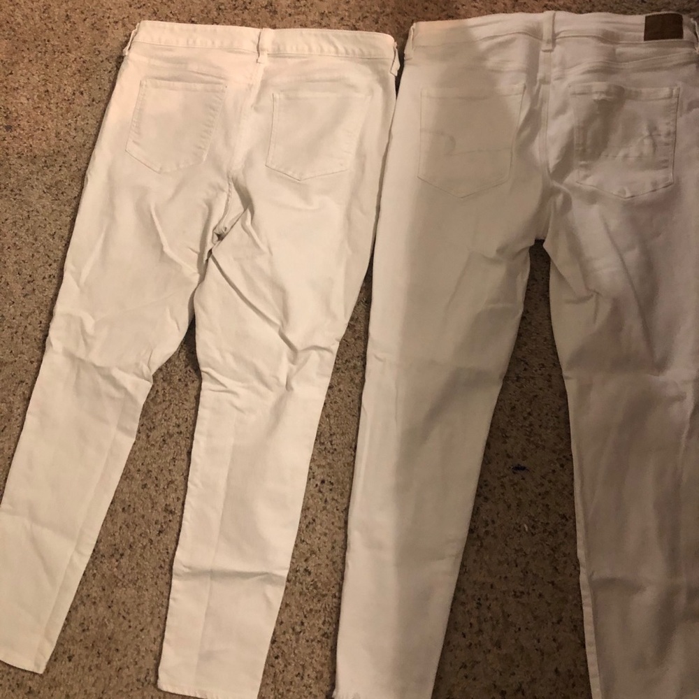 American Eagle and Old Navy size 14 white pants